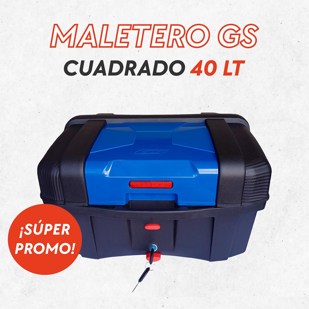 Maletero Cuadrado 40L GS ¡Adaptable a cualquier moto!