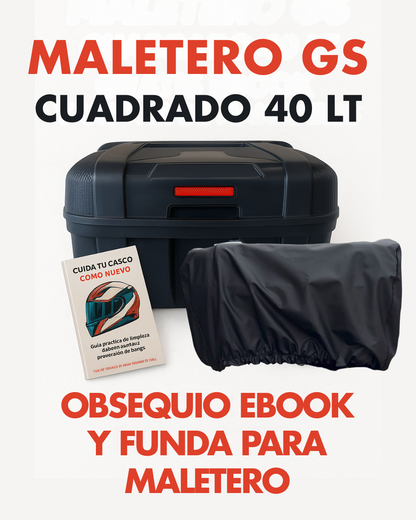 Maletero Cuadrado 40L GS Con Obsequio Funda Para Maletero